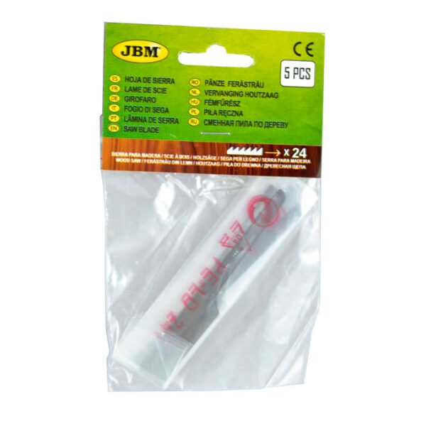 JEU DE 5 LAMES DE SCIE 24 DENTS POUR BOIS