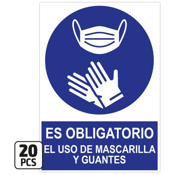 KIT D’AFFICHES « IL EST OBLIGATOIRE D’UTILISER UN MASQUE ET DES GANTS  »