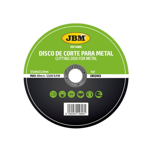 DISQUE DE COUPE T27 POUR MÉTAL 125X6MM