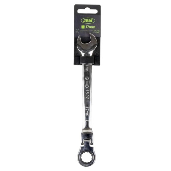 CLÉ MIXTE TÊTE FLEXIBLE 17 MM – REVÊTEMENT MIROIR