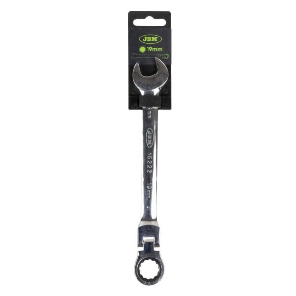 CLÉ MIXTE TÊTE FLEXIBLE 19 MM – REVÊTEMENT MIROIR