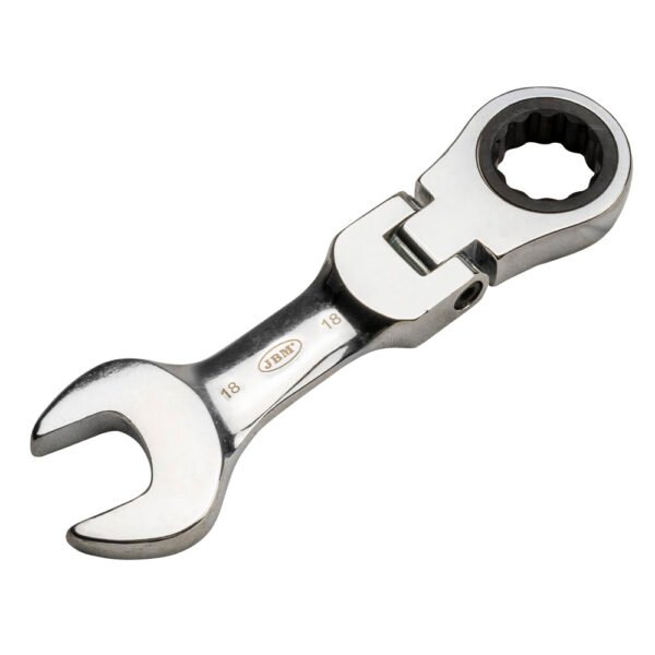 CLÉ MIXTE À CLIQUET ARTICULÉE COURTE – 18 MM