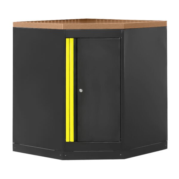 ARMOIRE D'ANGLE AVEC PANNEAU MDF - JAUNE