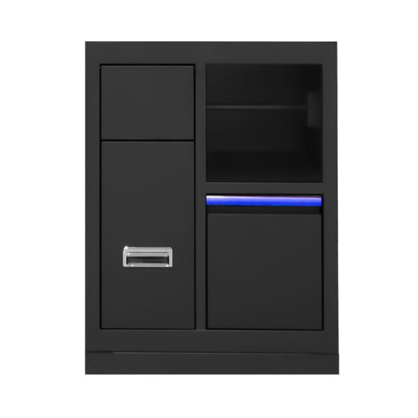 MEUBLE À 3 TIROIRS AVEC PORTE-ROULEAU DE PAPIER - BLEU