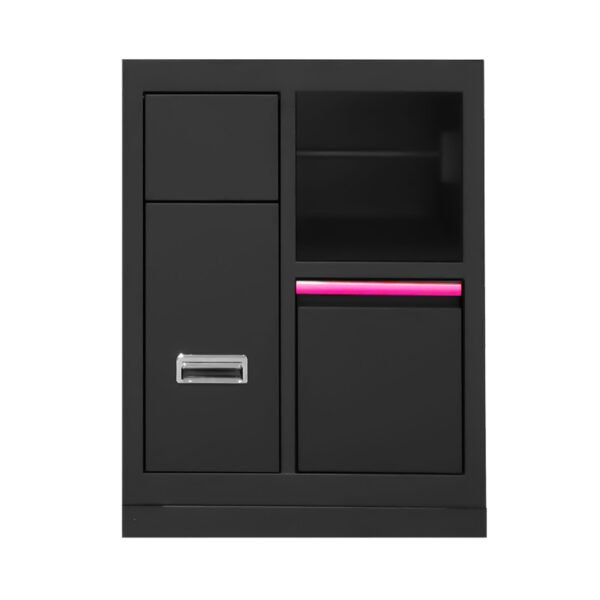 MEUBLE À 3 TIROIRS AVEC PORTE-ROULEAU DE PAPIER - ROSE