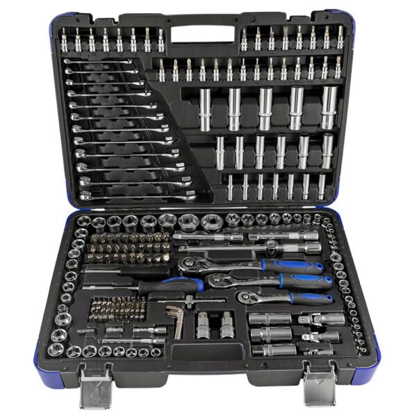 COFFRET DE DOUILLES 216 PIÈCES 6 PANS - CHROME