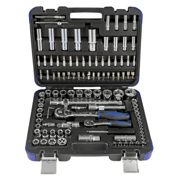 COFFRET DE DOUILLES 108 PIÈCES 6 PANS - CHROME