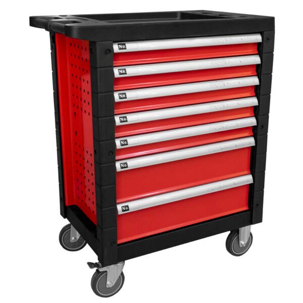 SERVANTE DE 7 TIRORS SANS OUTILS - ROUGE - ANONYME