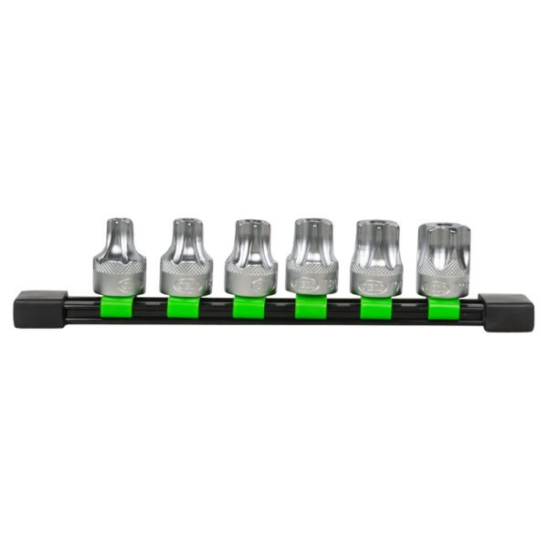 SET DE 6 EMBOUTS TORX INVIOLABLES AVEC DOUILLE 1/2"