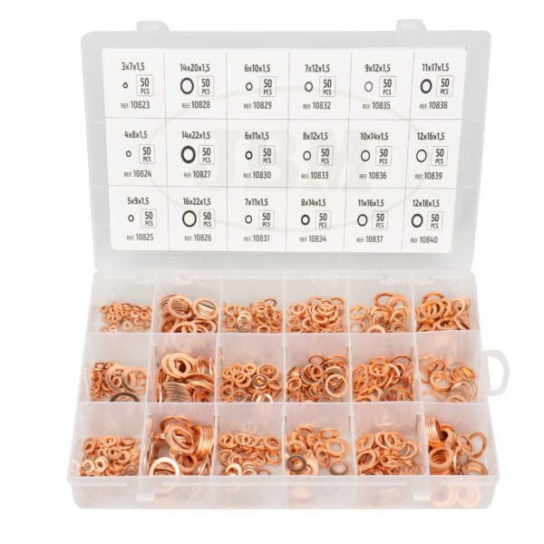 COFFRET DE RONDELLES EN CUIVRE 900 PCS