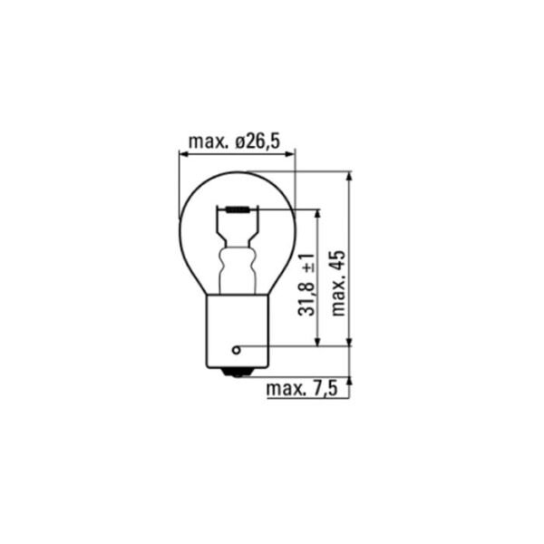 AMPOULE OBN 12V 21W BA15S