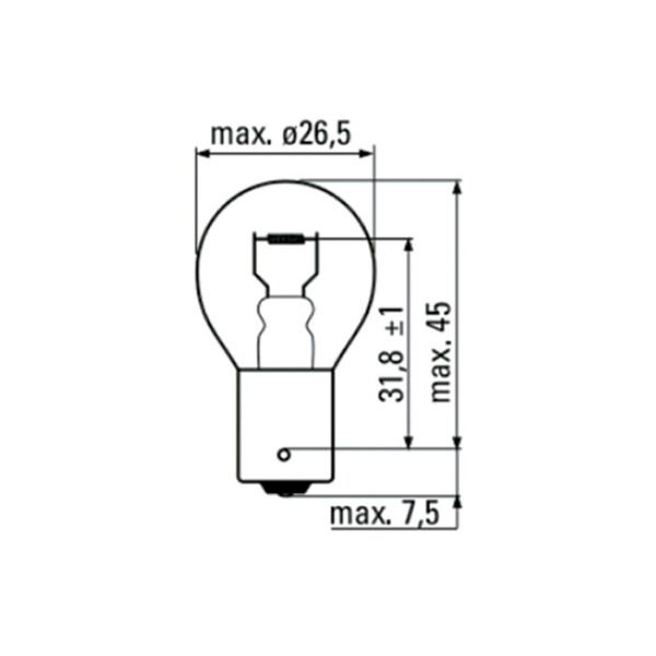 AMPOULE OBN 2 POLOS 12V 21/5W BAY15D