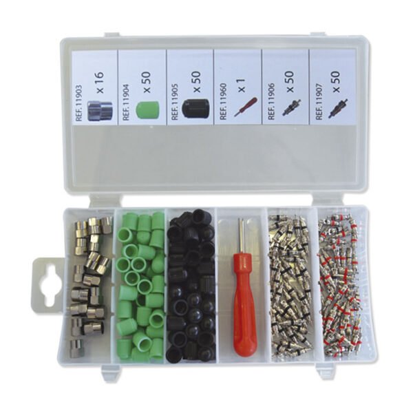 SET DE BOUCHONS ET VALVES POUR PNEUMATIQUES