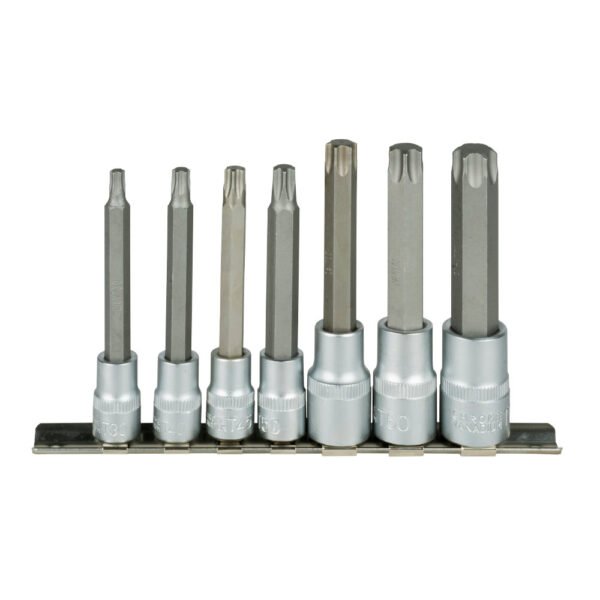SET DE 7 EMBOUTS TORX AVEC DOUILLES 3/8" ET 1/2"