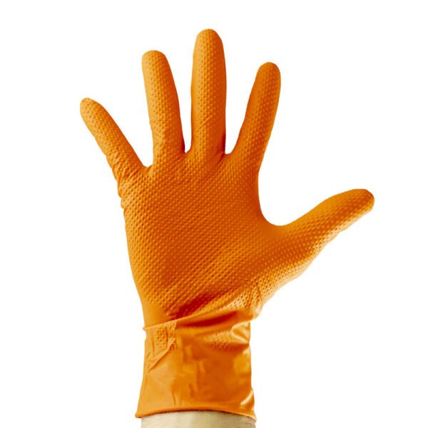 GANTS ORANGES EN NITRILE