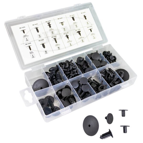 ÉTUI DE CLIPS EN PLASTIQUE POUR TAPISSERIE RENAULT DACIA 109 PCS