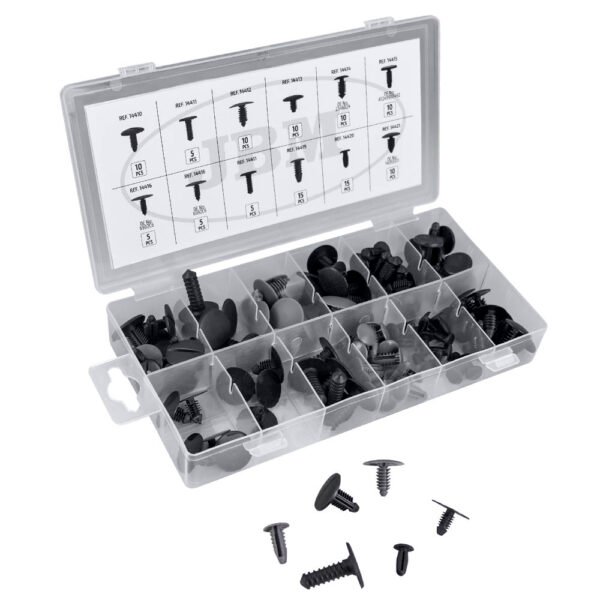 ÉTUI DE CLIPS EN PLASTIQUE POUR TAPISSERIE PEUGEOT/CITROËN 110 PCS