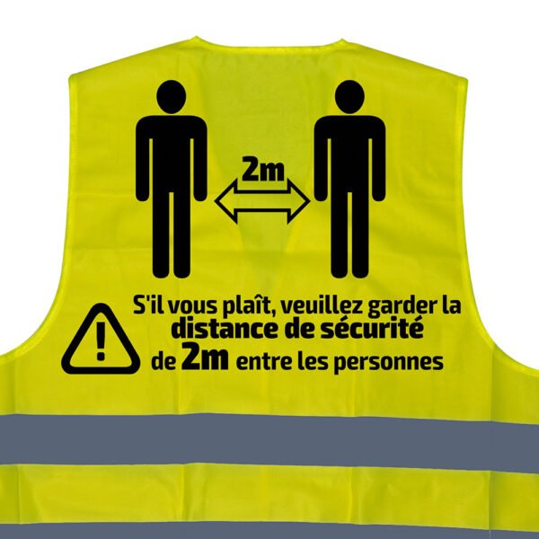 GILET DE HAUTE VISIBILITÉ SÉRIGRAPHIÉ - 2 MÈTRES - FR