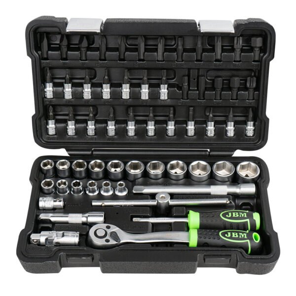 COFFRET DE DOUILLES 3/8" DE 59 PIÈCES 6 PANS ZINGUÉES