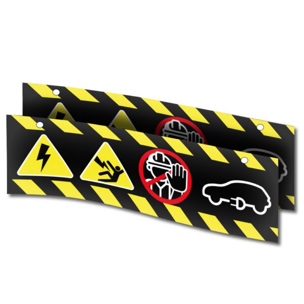 JEU DE 2 PANNEAUX D'AVERTISSEMENT HAUTE TENSION