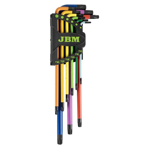 JEU DE 9 CLÉS TORX EXTRA-LONGUES COLORÉES