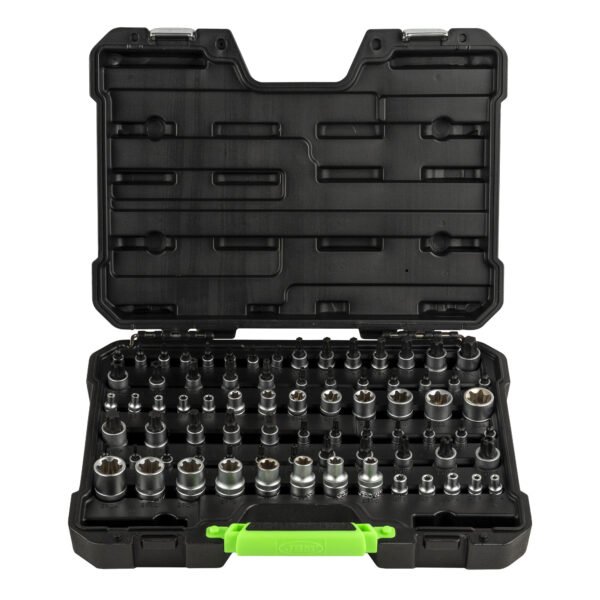 COFFRET D’OUTILS DE 77 PIÈCES AVEC DOUILLES ET EMBOUTS TORX/TORX PLUS