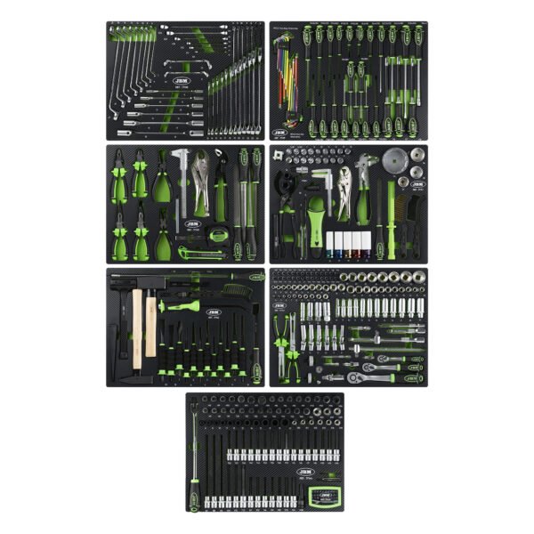JEU DE 7 MODULES EVA CARBONE POUR CHARIOTS À OUTILS