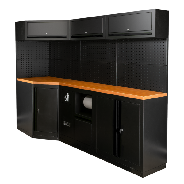 ENSEMBLE DE MEUBLES MODULAIRES (22PCS) - NOIR