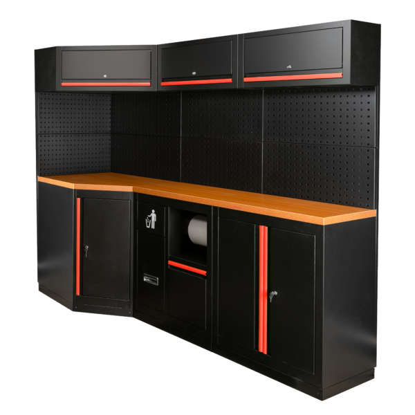 ENSEMBLE DE MEUBLES MODULAIRES (22PCS) - ROUGE