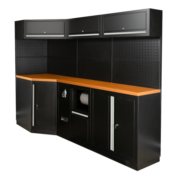 ENSEMBLE DE MEUBLES MODULAIRES (22PCS) - ARGENTÉ