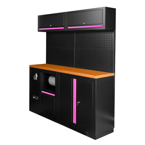 ENSEMBLE DE MEUBLES MODULAIRES (12 PIÈCES) - ROSE