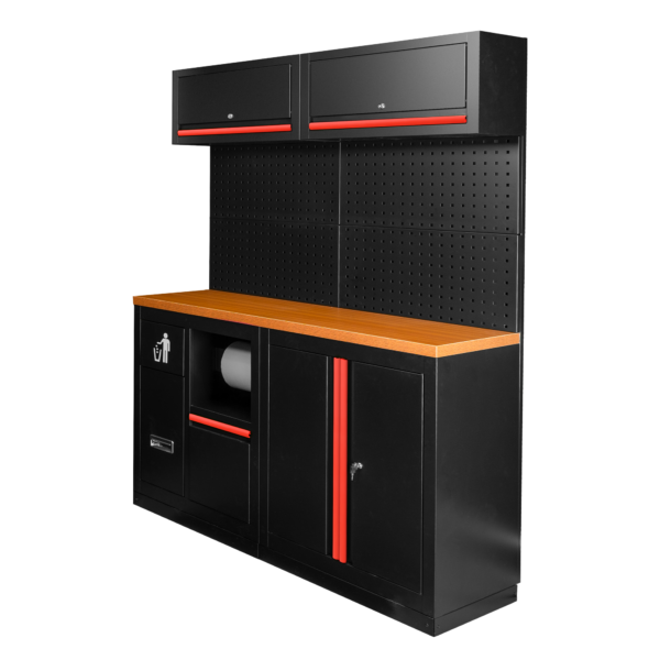 ENSEMBLE DE MEUBLES MODULAIRES (12 PIÈCES) - ROUGE
