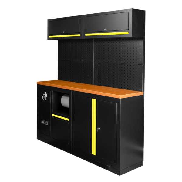 ENSEMBLE DE MEUBLES MODULAIRES (12 PIÈCES) - JAUNE
