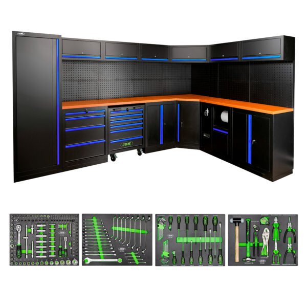 ENSEMBLE DE MEUBLES MODULAIRES (43 PIÈCES) - BLEU