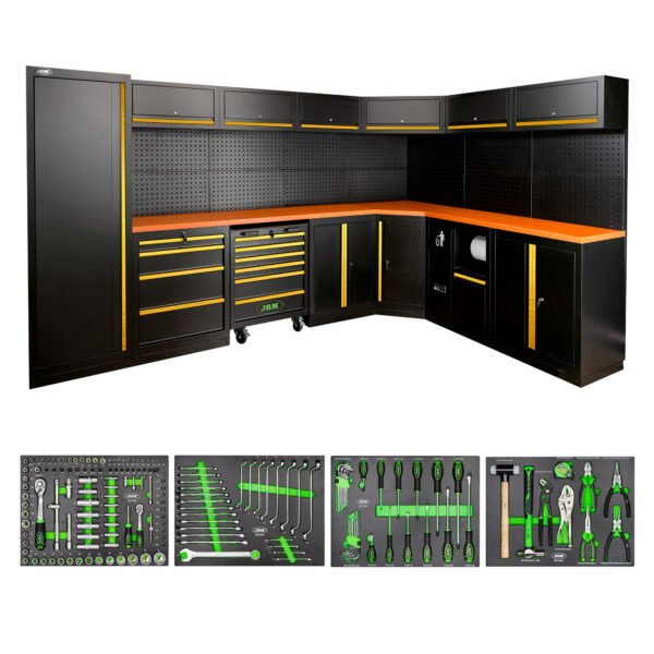 ENSEMBLE DE MEUBLES MODULAIRES (43 PIÈCES) - OR