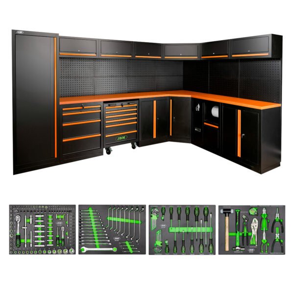 ENSEMBLE DE MEUBLES MODULAIRES (43 PIÈCES) - ORANGE