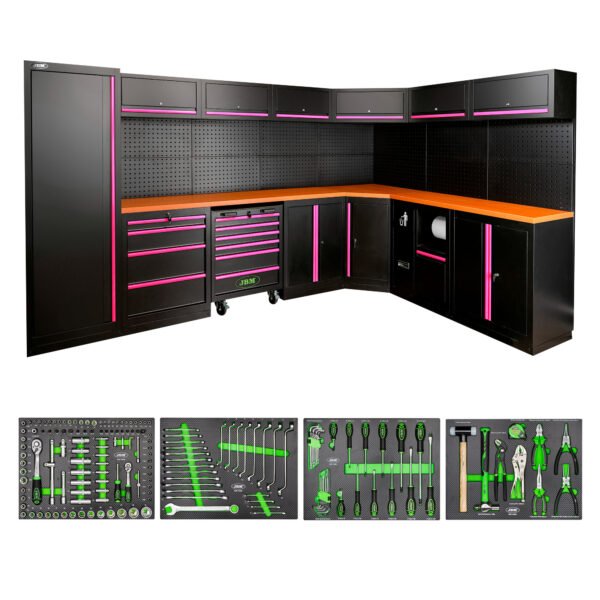 ENSEMBLE DE MEUBLES MODULAIRES (43 PIÈCES) - ROSE
